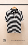 ONLINE EXCLUSIVE SAN REMO POLO WHITE STRIPES