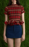 APULIA TOP - RED TARTAN