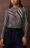 ARA LONG SLEEVES TOP - BLACK VEINS