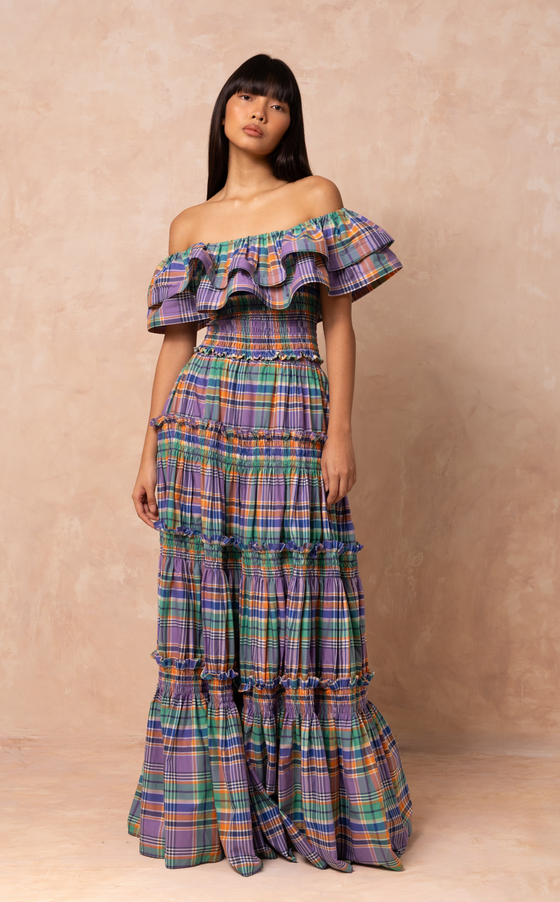 AKITA SKIRT - PURPLE PLAID (PRE ORDER)