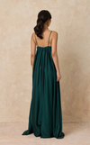 CAPRI DRESS - EMERALD SATIN (PRE ORDER)