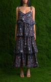 ACAPULCO MAXI DRESS - BLUE PEACH PAISLEY