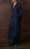 BAGAN PANTS - NAVY PINSTRIPES