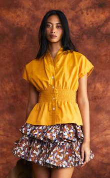  UTAH TOP - MUSTARD POPLIN (PRE-ORDER)