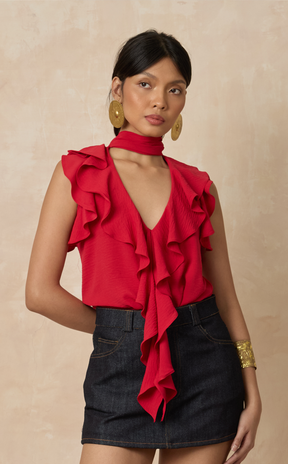 ALHAMBRA TOP - SCARLET