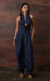 MERA TOP - NAVY PINSTRIPES