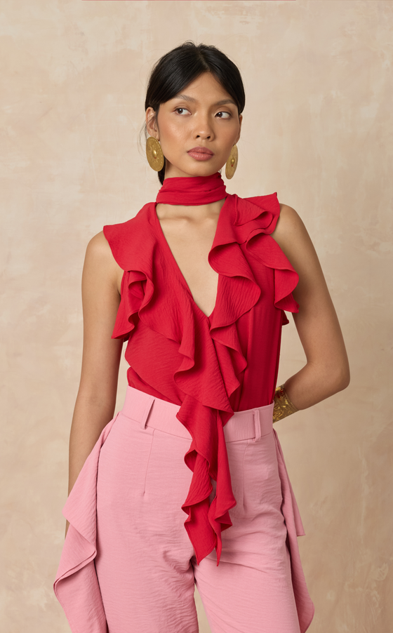 ALHAMBRA TOP - SCARLET