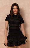VIDA SKIRT - BLACK POLKA