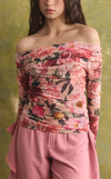 FREYJA TOP -  RED FLORAL (PRE ORDER)