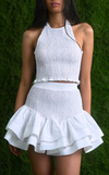 BERLIN TOP - WHITE COTTON STRIPES