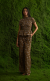 BALI PANTS - GREEN & BROWN PAISLEY