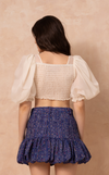 NEBRASKA SKIRT - BLUE TWEED