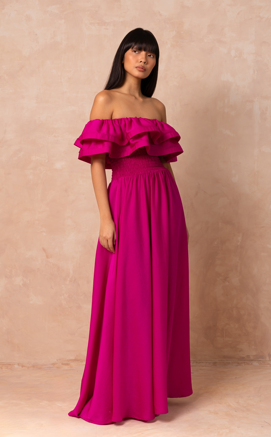 IBIZA LONG DRESS - BOUGAINVILLEA (PRE ORDER)