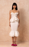 VENEZIA MIDI SKIRT -  WHITE