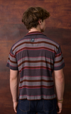 SAN REMO POLO w/ EMBLEM - LILAC STRIPES