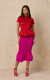 VENEZIA MIDI SKIRT -  BOUGAINVILLEA