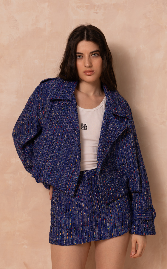 PORTO JACKET - BLUE TWEED