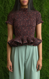 APULIA TOP - VERMILION GREEN LOTUS