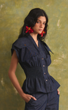 RWANDA TOP - SOFT DENIM