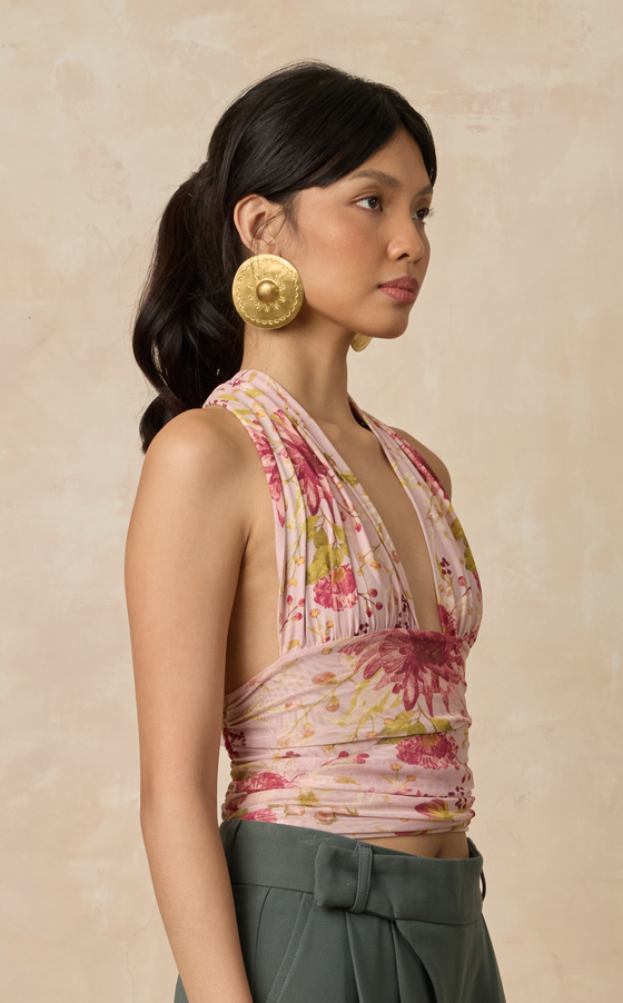 CATALAN TOP - PINK FLORAL (PRE ORDER)