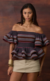 ROMA TOP - LILAC STRIPES