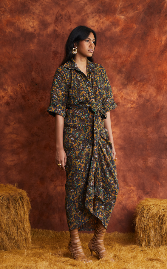 ASMARA DRESS - BLUE PAISLEY