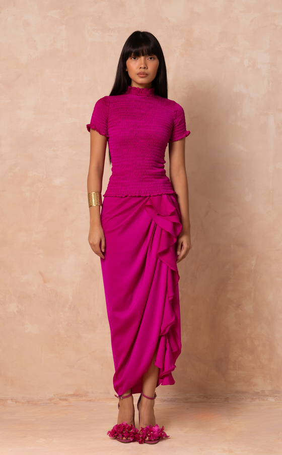 FLORA SKIRT - BOUGAINVILLEA