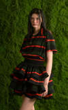 SAN REMO POLO - GREEN-ORANGE STRIPES