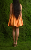 ANNAPURNA DRESS - ORANGE SEERSUCKER (PRE ORDER)