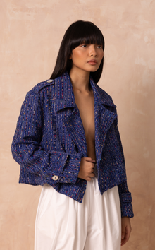  PORTO JACKET - BLUE TWEED