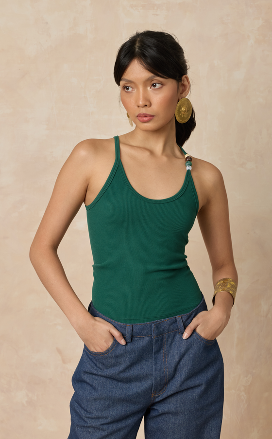 BHUTAN TANK TOP - MOSS