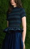 APULIA TOP - GREEN TARTAN (PRE ORDER)