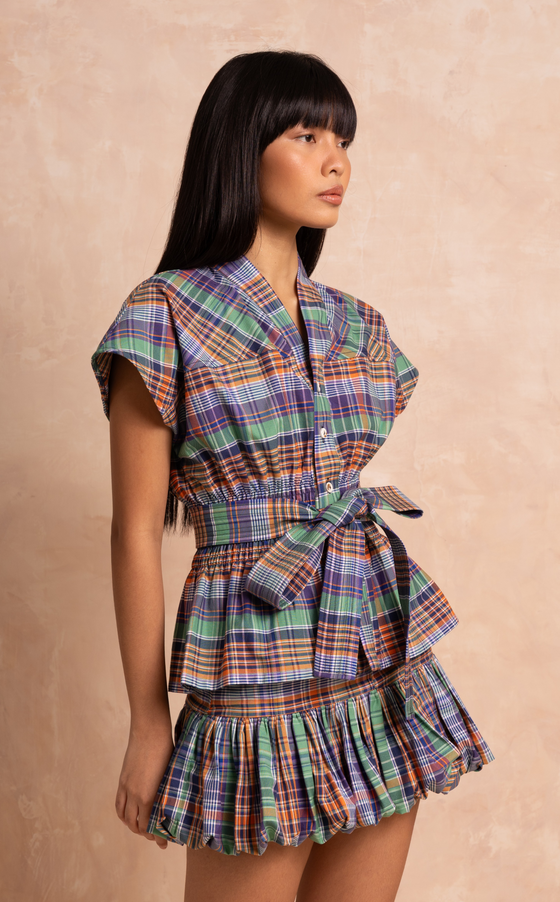 UTAH TOP - PACIFIC PLAID