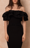 IBIZA TOP - BLACK TWILL