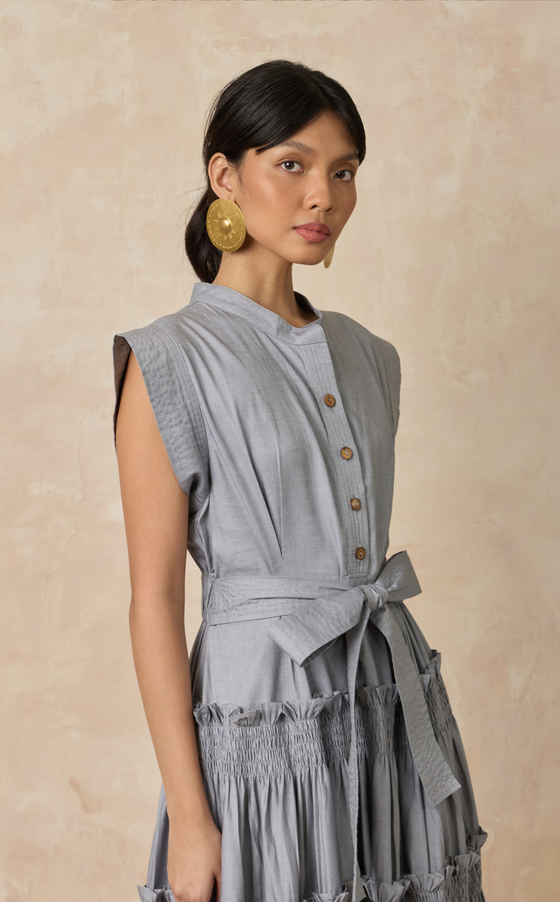 AKITA LONG DRESS - GRAY