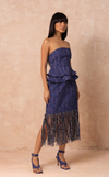 SULU SKIRT - BLUE TWEED (PRE ORDER)