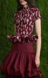 APULIA TOP - RED WHITE FLORAL