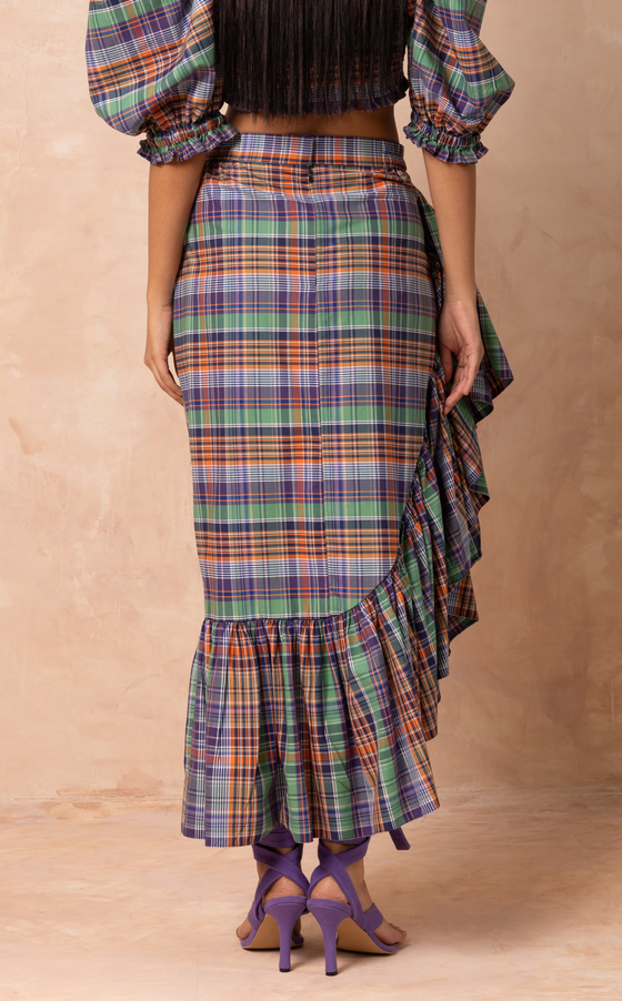 MARRAKESH SKIRT - PACIFIC PLAID