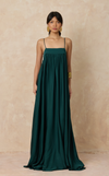 CAPRI DRESS - EMERALD SATIN (PRE ORDER)