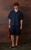 LUANG PRABANG TOP - NAVY PINSTRIPES