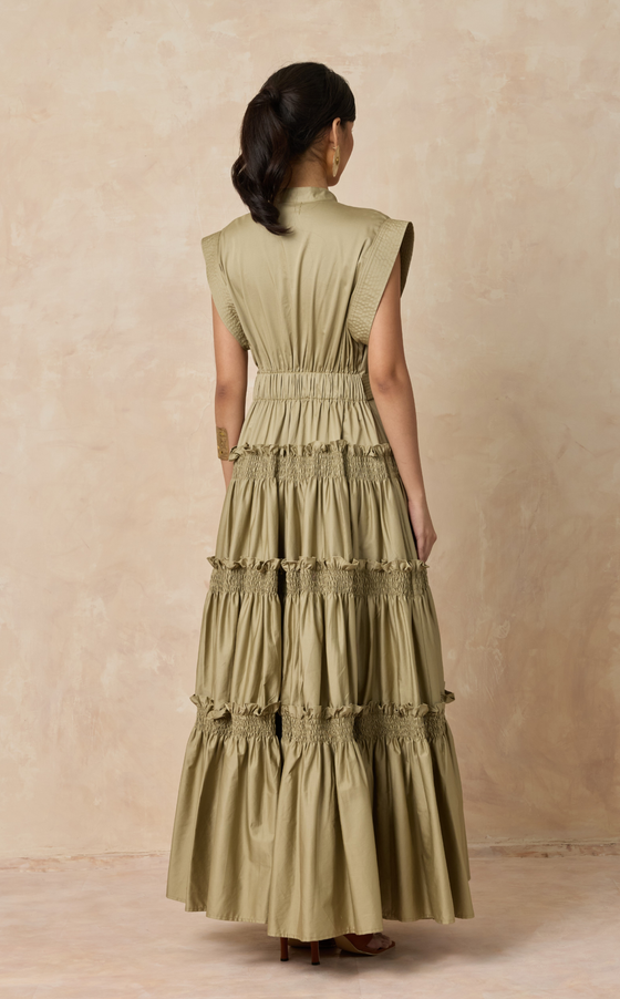 AKITA LONG DRESS - TAUPE