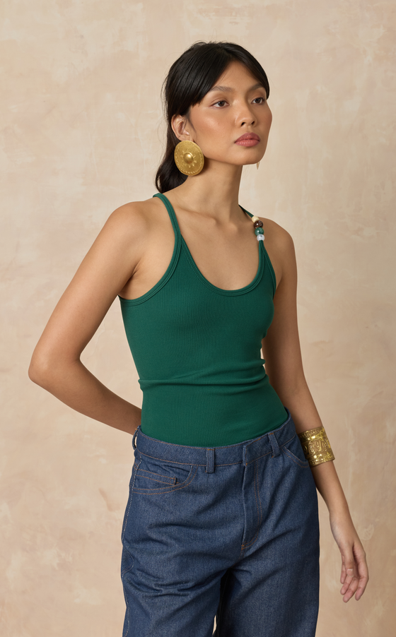BHUTAN TANK TOP - MOSS
