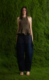BIRA TOP - GREEN MICRO FLORAL