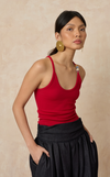 BHUTAN TANK TOP - SCARLET
