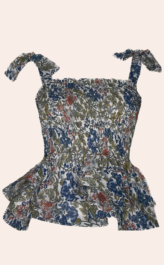 Firenze Peplum Top - Floral